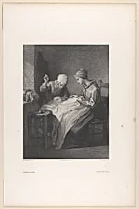 The Village Dressmakers by Jean-François Millet|Alphonse Mouilleron
