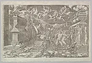 The Vision of Ezekiel by Giorgio Ghisi|Giovanni Battista Bertano|Giovanni Giacomo De Rossi