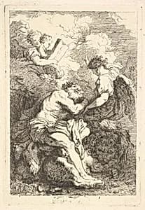 The Vision of Saint Jerome by Jean Honoré Fragonard|Johann Liss
