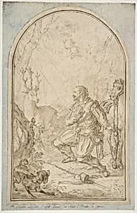 The Vision of St. Hubert by Vittorio Amedeo Rapous