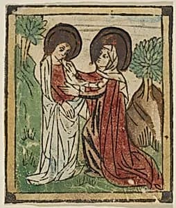 The Visitation (Schr. 59) by Anonymous, German, 15th century