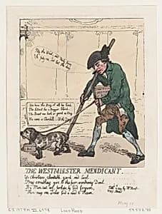 The Westminster Mendicant by Thomas Rowlandson|Sir Cecil Wray|Hannah Humphrey