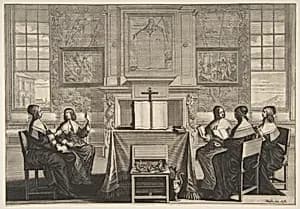 The Wise Virgins Conversing by Abraham Bosse