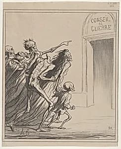 The Witnesses - The War Council by Honoré Daumier