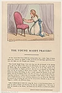 The Young Maid's Prayer!! by George Murgatroyd Woodward|Edward Spragg|Thomas Rowlandson
