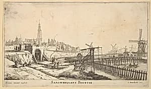 The Zaagmolen Gate by Reinier Nooms, called Zeeman