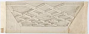 Three Design for Ornament & Architecture: Perspectival Rendering of a Ceiling; Two Sheets of Rocaille Designs by Anonymous, Italian, 16th century|Anonymous, Italian, Venetian, 18th century