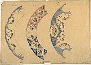 Three Designs for Plate Borders by Anonymous, French, 19th century