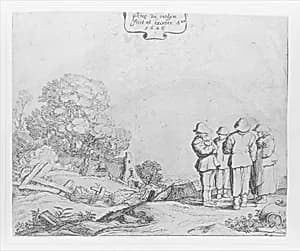 Three Peasants and a Woman by Pieter de Molijn