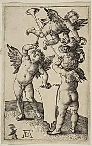 Three Putti with Trumpets by Albrecht Dürer