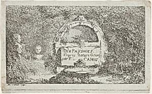Title page for "Ten Landscapes" by Pierre Nicholas Camus