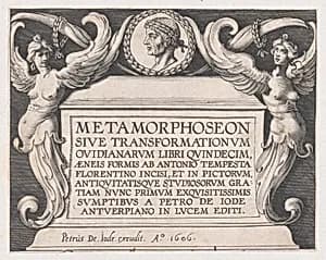 Titlepage to Ovid's 'Metamorphoses' by Antonio Tempesta|Pieter de Jode I