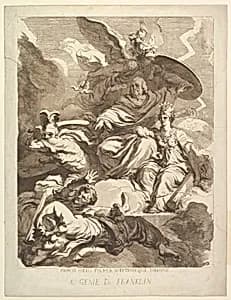 To the Genius of Franklin by Jean Honoré Fragonard|Marguerite Gérard|Benjamin Franklin