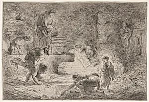 Tobit burying the dead