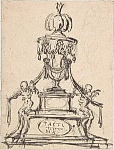 Tomb Monument with Skeletons by Anonymous, Italian, 17th century