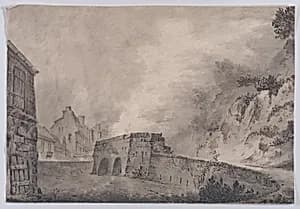 Townscape with a Bridge by Unknown Artist