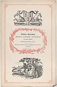 Trade Card for Edwin Pearson by Anonymous, British, 19th century|Edwin Pearson