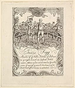 Trade card for James Figg by William Hogarth|Joseph Sympson, Jr.|James Figg