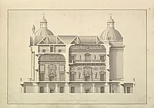 Transverse Section, Houghton Hall, Norfolk by Isaac Ware