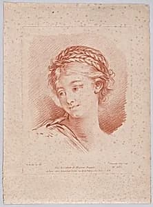 Tête de femme by Gilles Demarteau|François Boucher