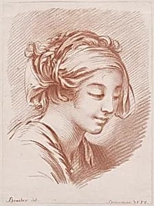 Tête de paysanne by François Boucher|Gilles Demarteau