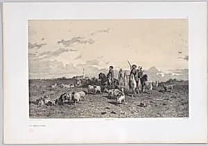 Turcs ramenant un troupeau by Jules Didier|Bertauts|Charles Emile de Tournemine