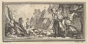 Turkish Soldiers Resting by Claude Augustin Duflos le Jeune|François Boucher