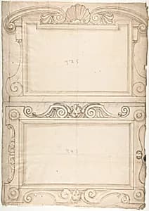 Two Designs for Carved Panels by Anonymous, French, 16th century|Jacques Androuet Du Cerceau