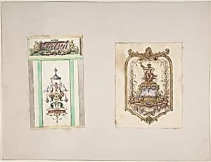 Two Designs for Ornamental Panels by Jules-Edmond-Charles Lachaise|Eugène-Pierre Gourdet