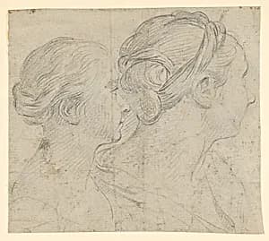 Two heads of women by Pierre Parrocel