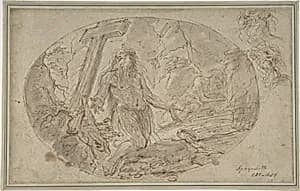 Two Hermits in the Wilderness by Domenico Maria Canuti