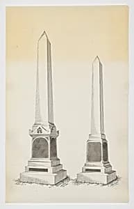 Two Obelisk Grave Monuments, Nos. 946, 1319 by Alexander Maxwell