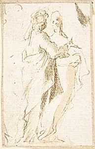 Two Standing Figures by Anonymous, Spanish, School of Seville, 17th century