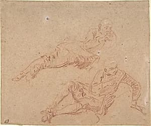 Two Studies of Reclining Youth by Nicolas Lancret