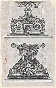 Two Table Designs by Jacques Androuet Du Cerceau