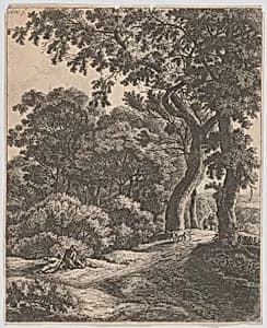 Two Travellers Resting in the Woods by Anthonie Waterloo