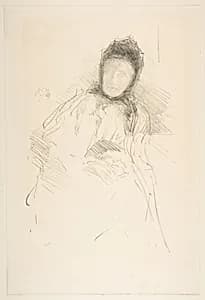 Unfinished Sketch of Lady Haden by James McNeill Whistler