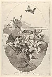 Venus entrusting Cupid to Time by Giovanni Domenico Tiepolo|Giovanni Battista Tiepolo