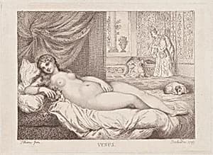 Venus of Urbino by Thomas Rowlandson|Titian (Tiziano Vecellio)