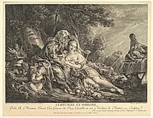 Vertumnus and Pomona by Augustin de Saint-Aubin|François Boucher|Laurent Cars