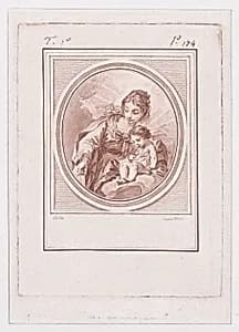 Vierge, d'après Eisen by Gilles-Antoine Demarteau|Charles Dominique Joseph Eisen