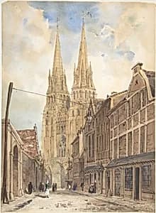 View of Bayeux by Thomas Shotter Boys