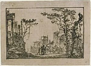 View of Imaginary Architectural Ruins by Jean Henri Alexandre Pernet