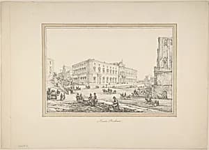 View of Naples: Musée Borbonio by Anonymous, French, 19th century