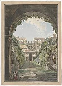 Villa Farnese by Abraham Louis Rodolphe Ducros|Giovanni Volpato