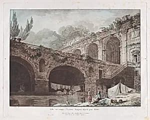 Villa Madama, after H. Robert by Jean François Janinet|Pierre Blin|Hubert Robert