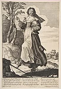 Village Girl Dancing by Abraham Bosse|Jean I Leblond