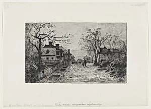Village Street in Artemare (Ain) by Adolphe Appian