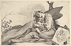 Virgin and Child by Claude Mellan|Nicolas Le Pelletier de La Houssaye
