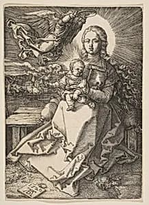 Virgin and Child Crowned by an Angel by Albrecht Dürer